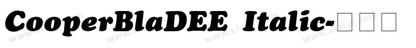 CooperBlaDEE Italic字体转换
